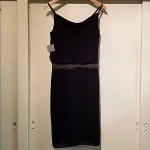 NWT Ann Taylor Black Embellished Cocktail Dress